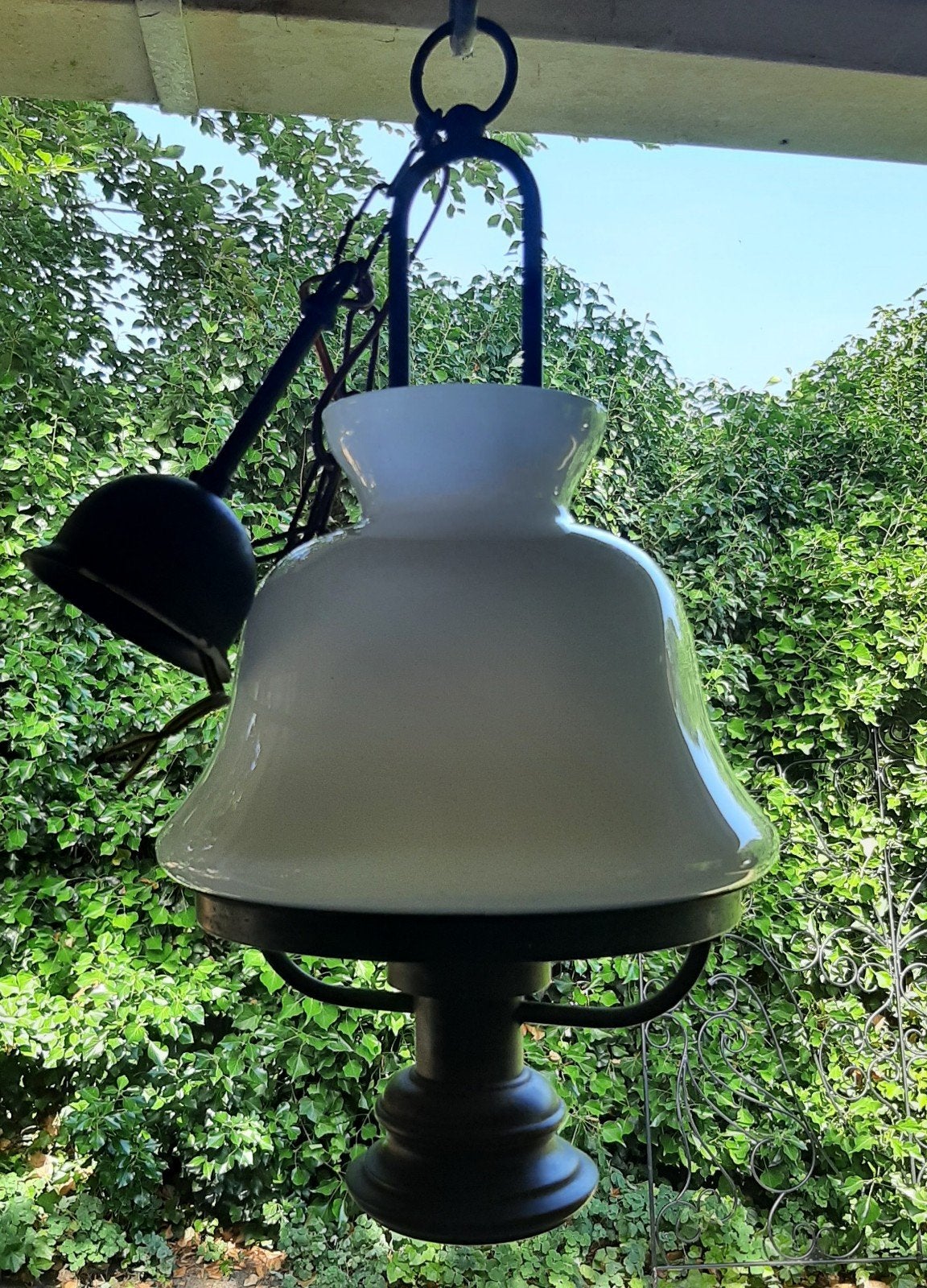 Hanglamp soort schippertje, Ophalen, Gebruikt, Glas