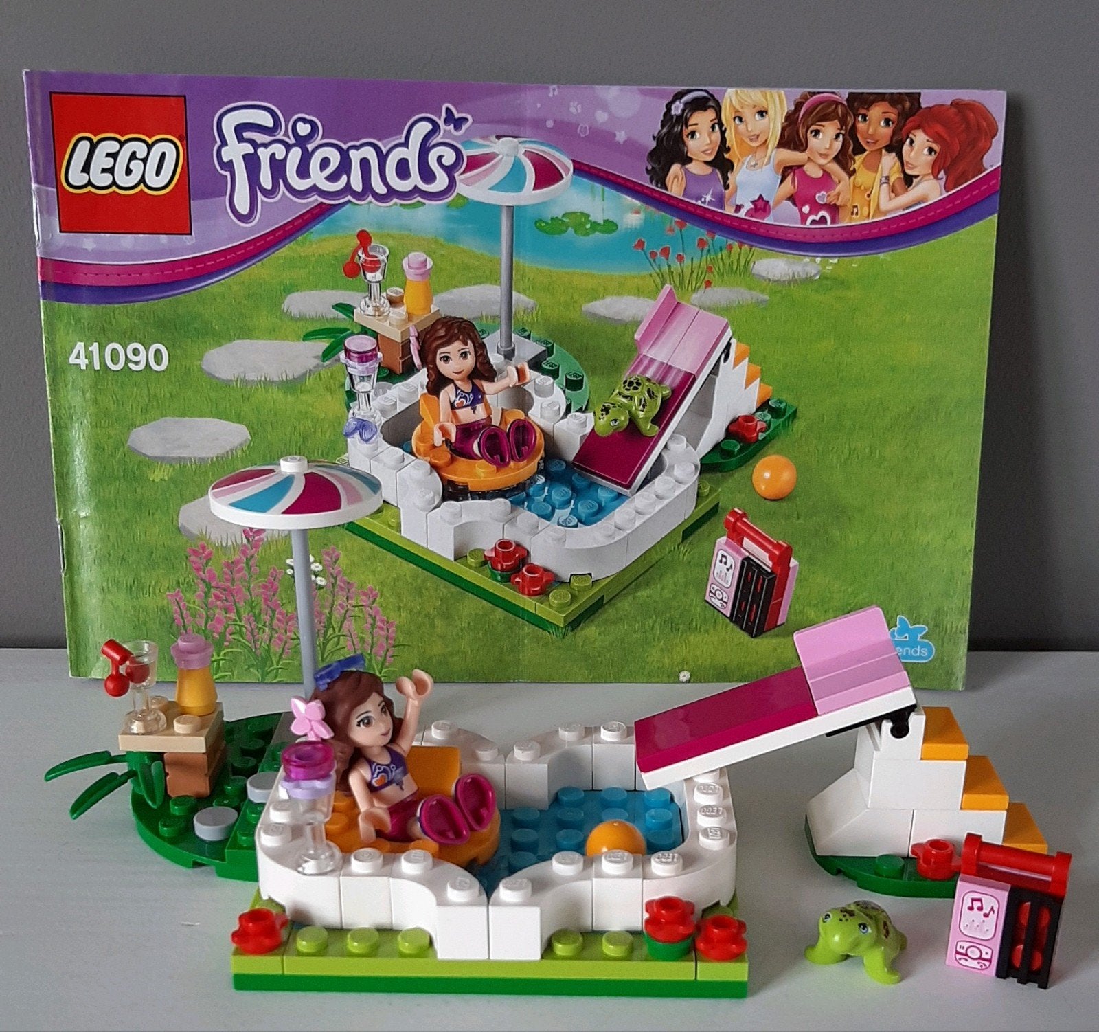 Lego Friends Olivia's Zwembad 41090, Ophalen of Verzenden, Zo goed als nieuw