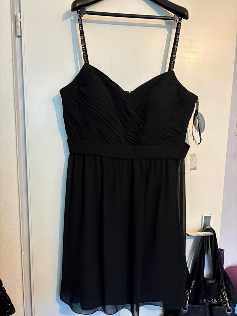 Zwarte nieuwe jurk, maat 48, Galajurk, Zwart, Maat 46/48 (XL) of groter, Nieuw