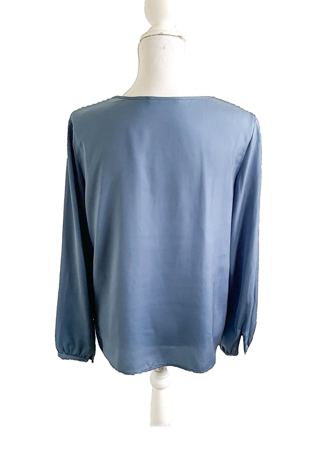 Set blauw grijze blouse met smokwerk 36, Blauw, Ophalen of Verzenden, Zo goed als nieuw, Maat 36 (S)