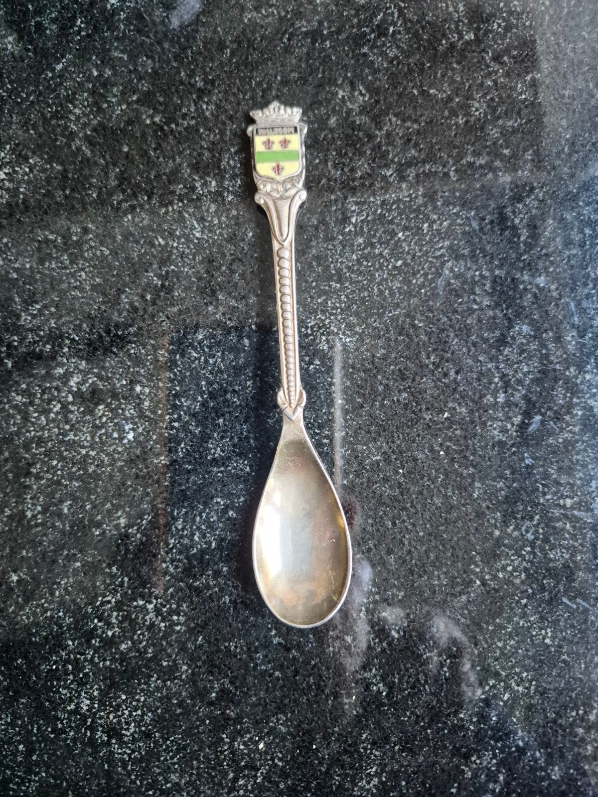 Vintage theelepeltje Hillegom met wapen, Antiek en Kunst, Ophalen of Verzenden