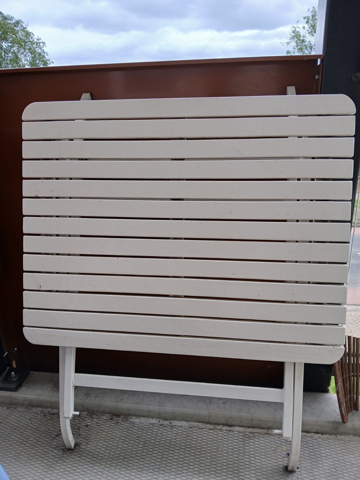 Witte tuintafel Ikea uitklapbaar, Ophalen, Gebruikt, Rechthoekig, Hout