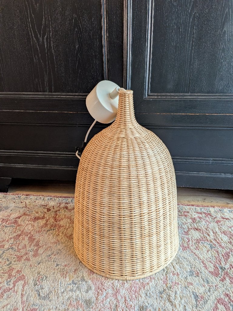 Rieten hanglamp IKEA, Hanglamp, Natuurlijk materiaal, Ophalen of Verzenden, Zo goed als nieuw