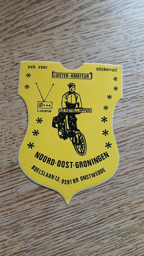 Sticker piraat luisteramateur De Ketellapper, ONSTWEDDE, Gr., Ophalen of Verzenden, Zo goed als nieuw