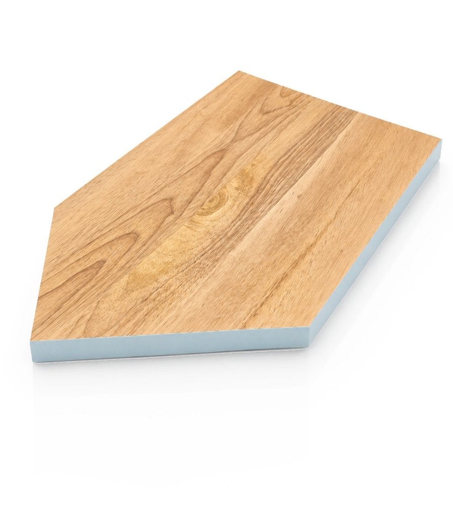 Partij houten serveerplanken met pastelblauwe zijkanten, NHP International, Hout, Snij-/serveerplank, Ophalen of Verzenden