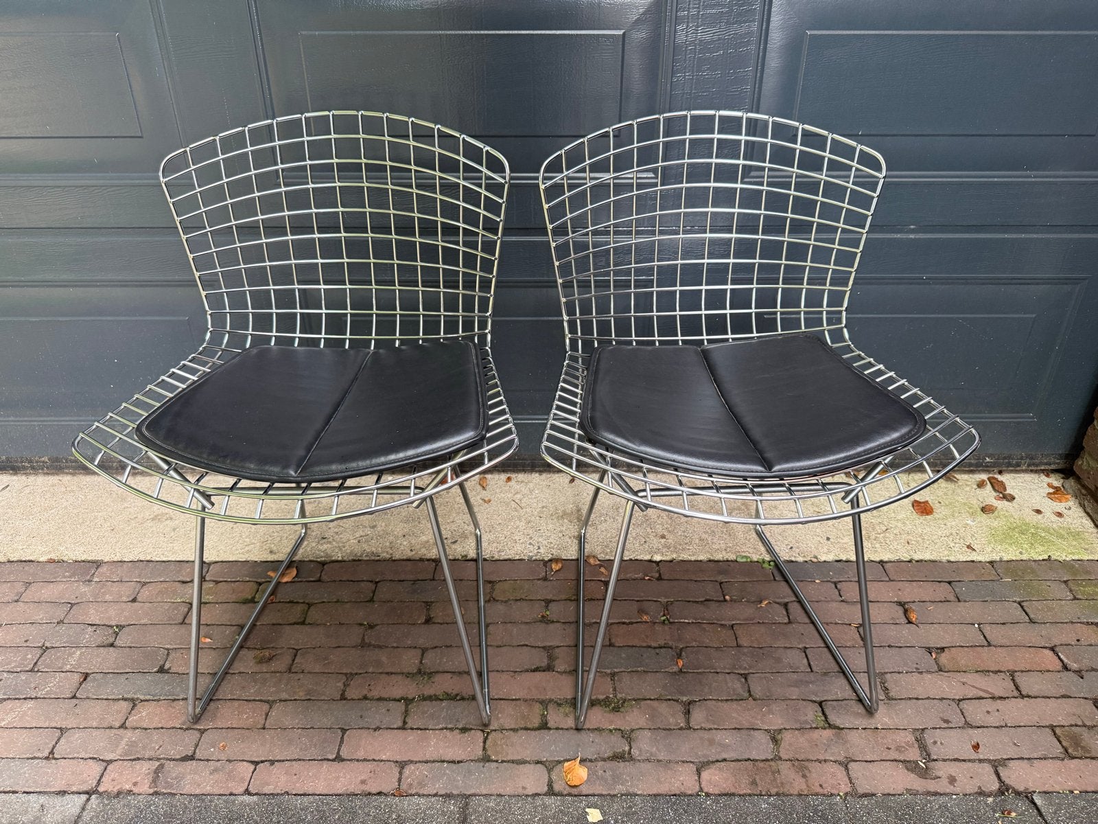 Knoll Bertoia stoelen - Set van 2, Ophalen, Gebruikt, Twee, Zwart
