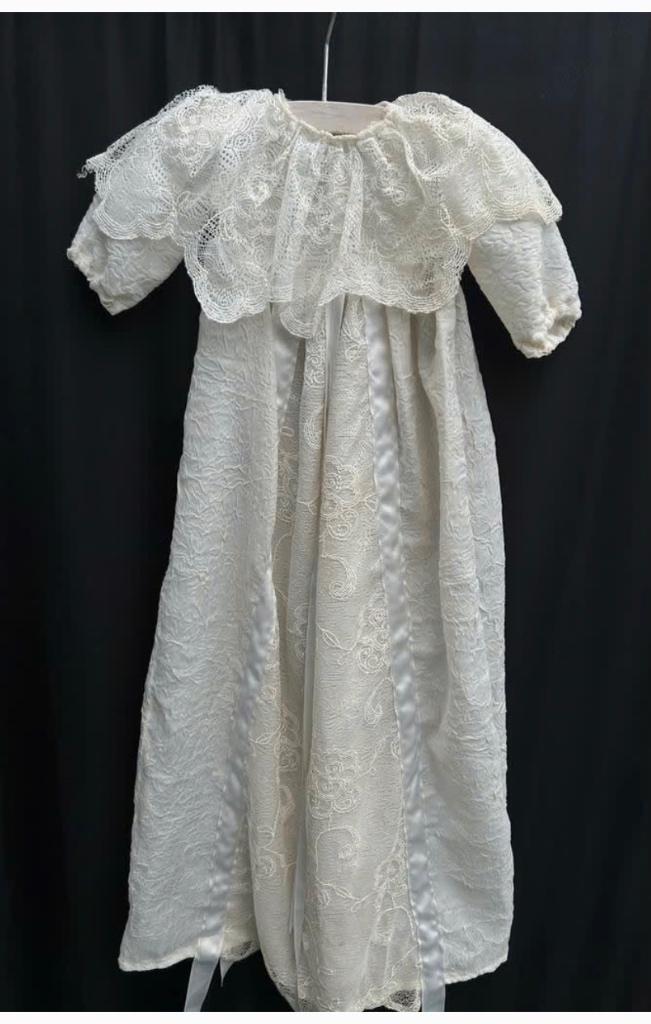 Antieke Franse doopjurk met mooie kraag, Antiek en Kunst, Antiek | Kleding en Accessoires, Ophalen of Verzenden, Kinderen