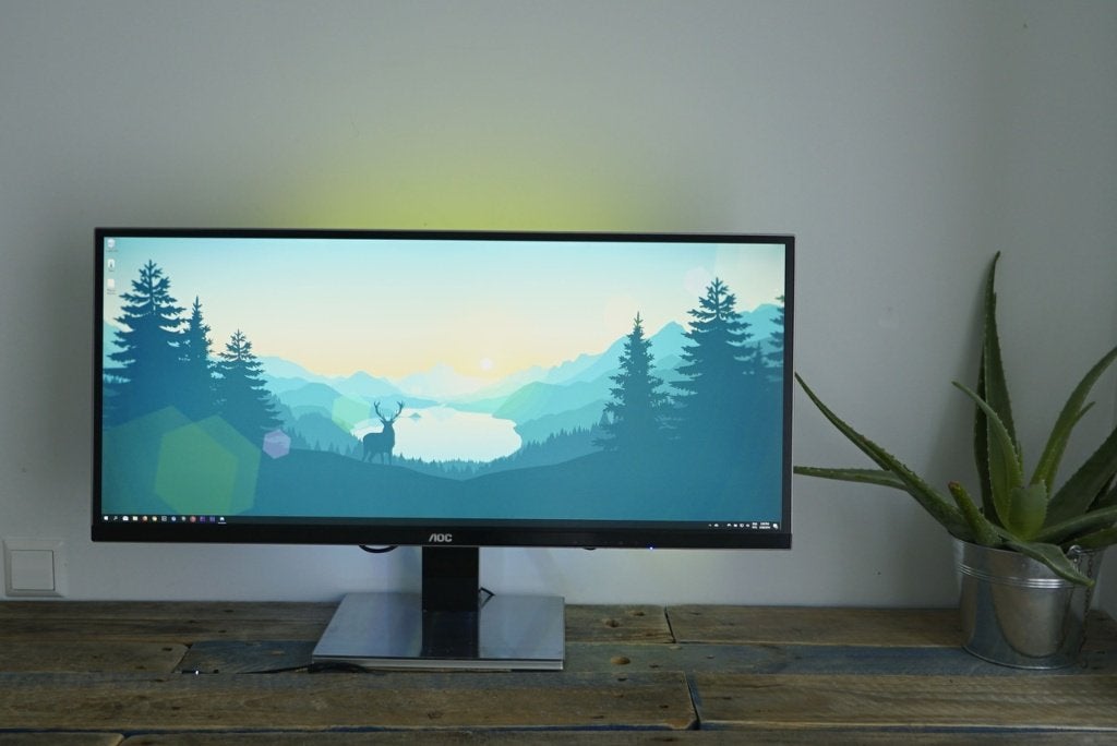 Ultrawide Beeldscherm IPS 34 inch AOC U3477PQU, Computers en Software, Monitoren, Gebruikt, IPS, HDMI, AOC