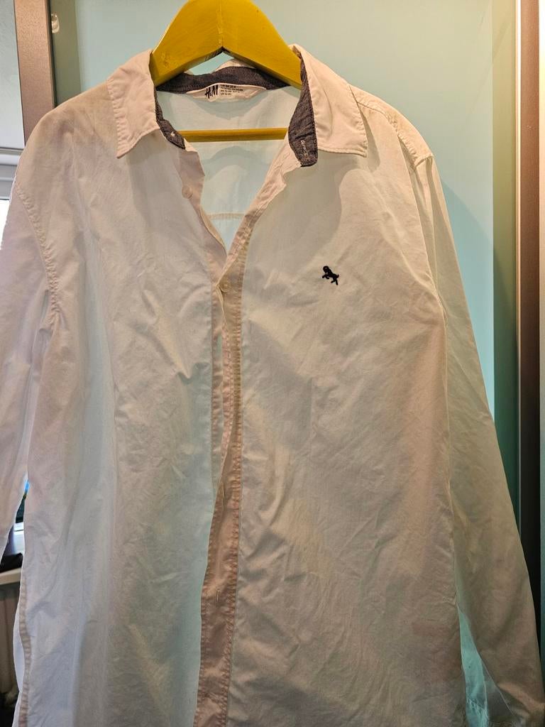 H&M Overhemd wit maat 13-14 jaar, Gebruikt, H&M, Overhemd of Blouse, Ophalen of Verzenden