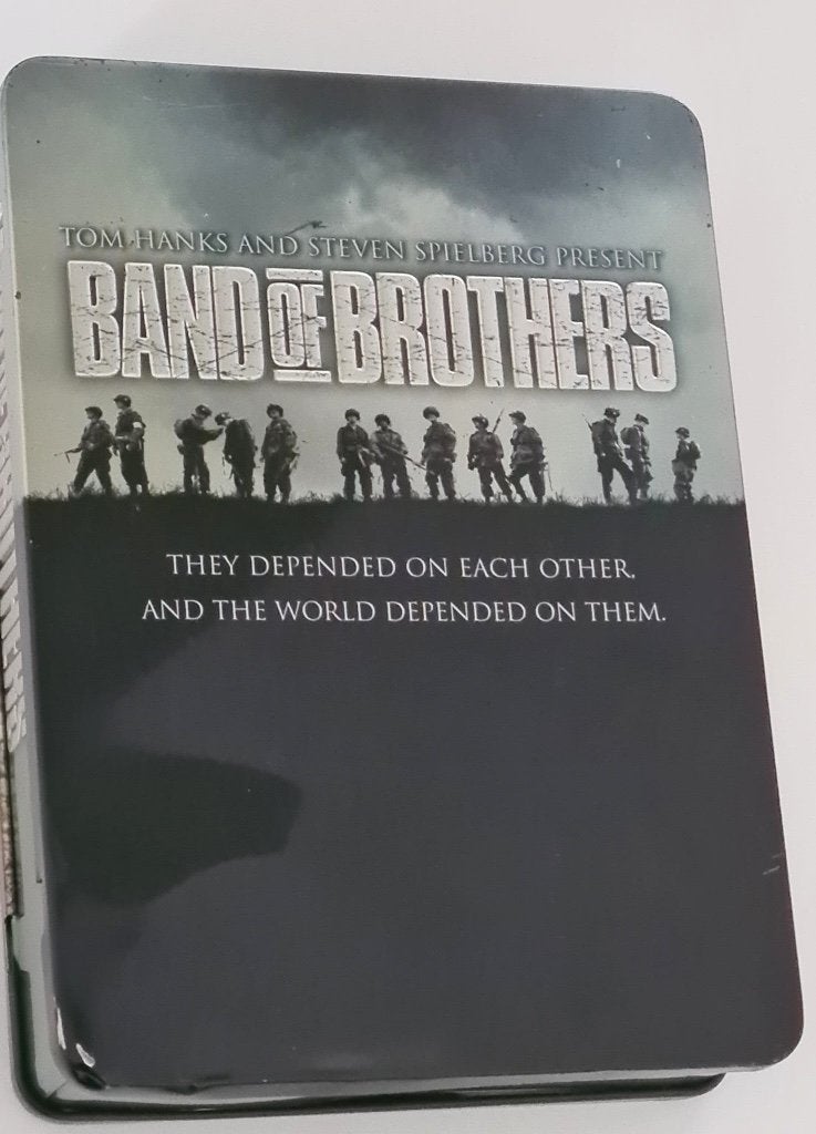 Blik doos  met DVD serie " Band of brothers", doe een bod!, Vanaf 16 jaar, Drama, Ophalen of Verzenden, Zo goed als nieuw