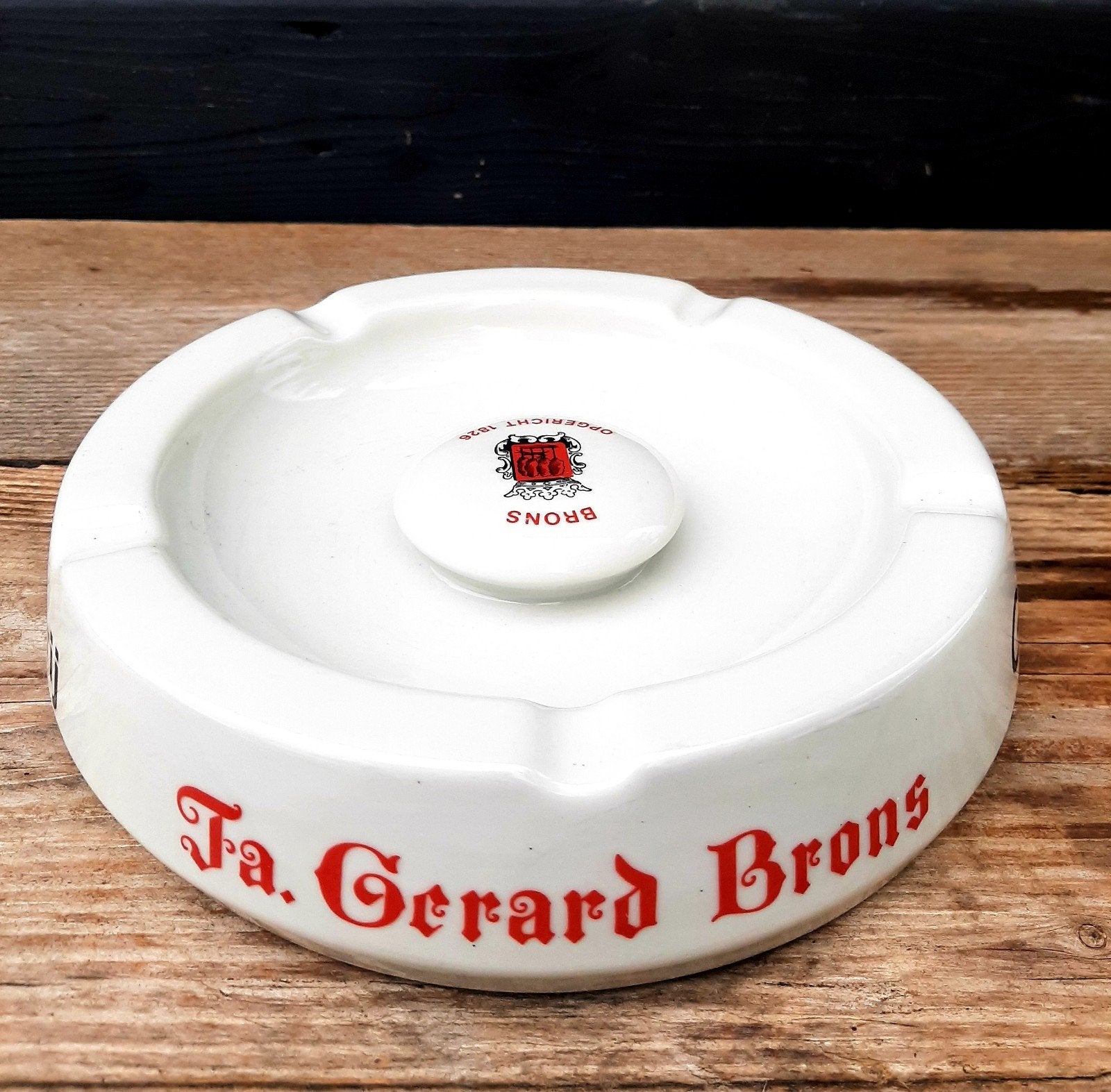 Gerard Brons Distilleerderij - Vintage Asbak - (Gorredijk), Verzamelen, Ophalen of Verzenden, Zo goed als nieuw, Asbak