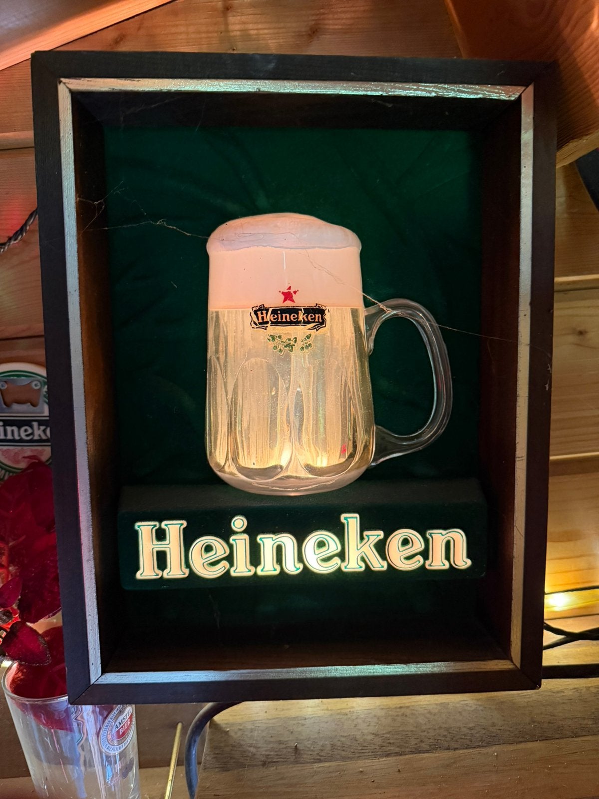 Oude Heineken lamp !, Verzamelen, Biermerken, Ophalen of Verzenden, Zo goed als nieuw