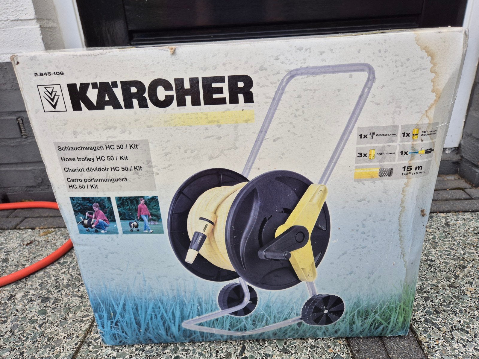 Kärcher Tuinslanghaspel HC 50/Kit - 15m slang, Ophalen, Nieuw, Tuinslanghaspel