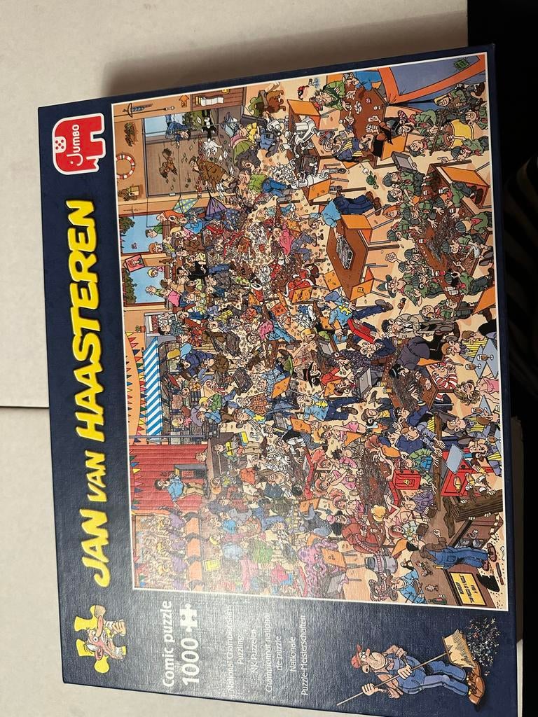 Jan van Haasteren puzzel 1000 stukjes - NK Puzzelen, Ophalen of Verzenden, 500 t/m 1500 stukjes, Gebruikt, Legpuzzel