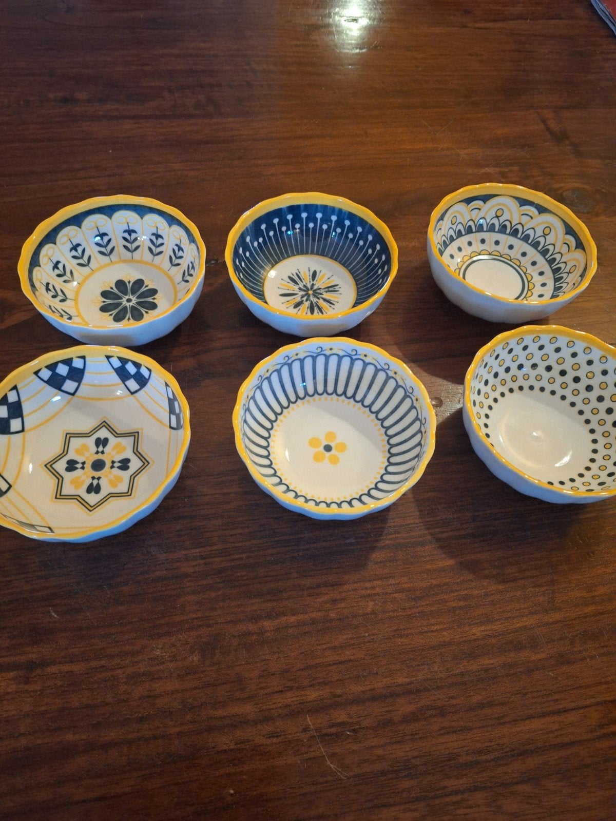 Set van 6 kleurrijke schaaltjes, Ophalen, Overige stijlen, Schaal of Schalen