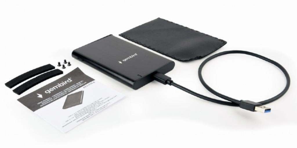 Gembird Externe Harde Schijf Behuizing USB 2.0 (excl. HDD), Computers en Software, Harde schijven, Zo goed als nieuw, Server, Extern