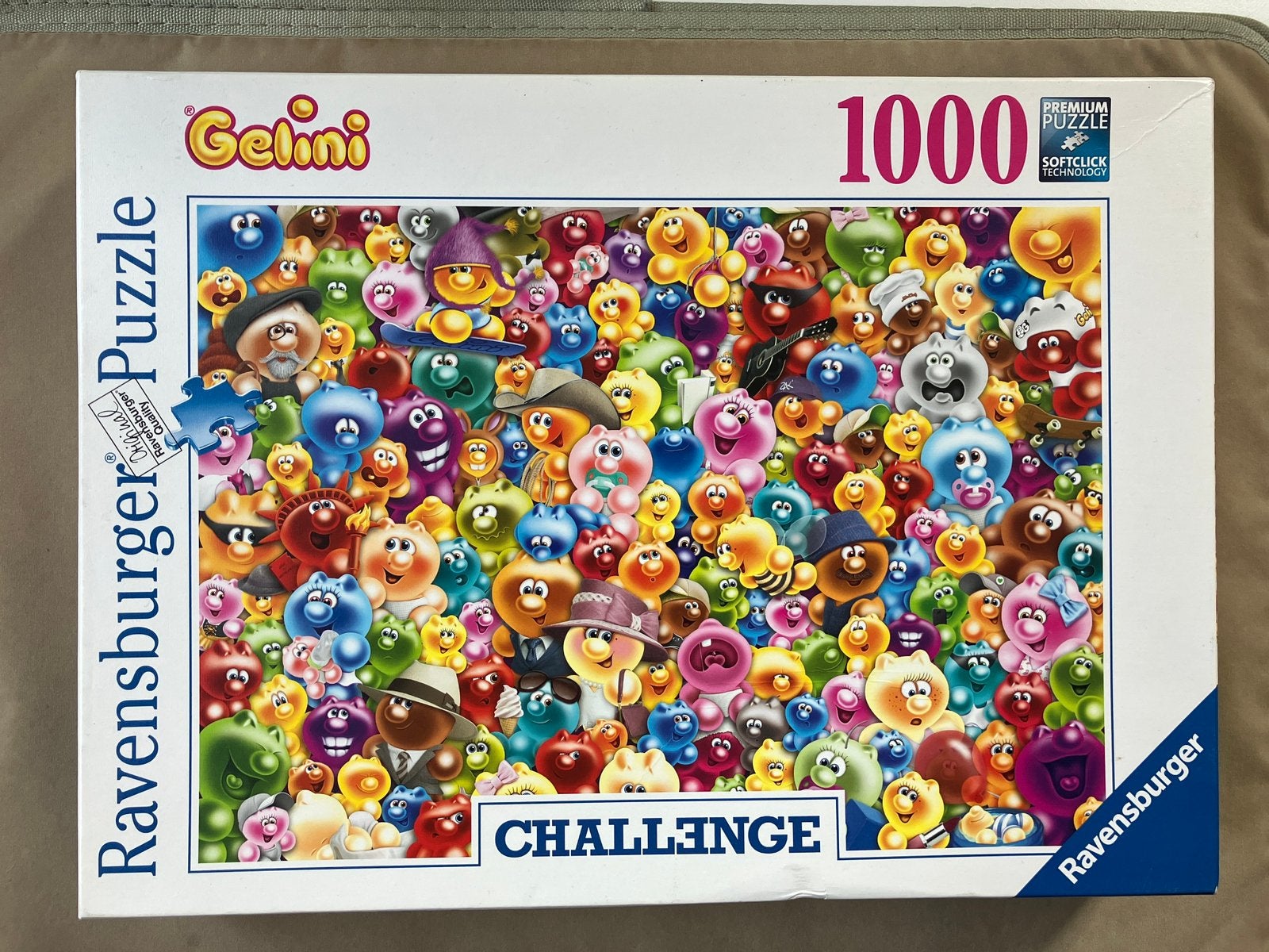 Legpuzzel Ravensburger Challenge, Gelini, 1000 stukjes, Hobby en Vrije tijd, Ophalen of Verzenden, Minder dan 500 stukjes, Zo goed als nieuw