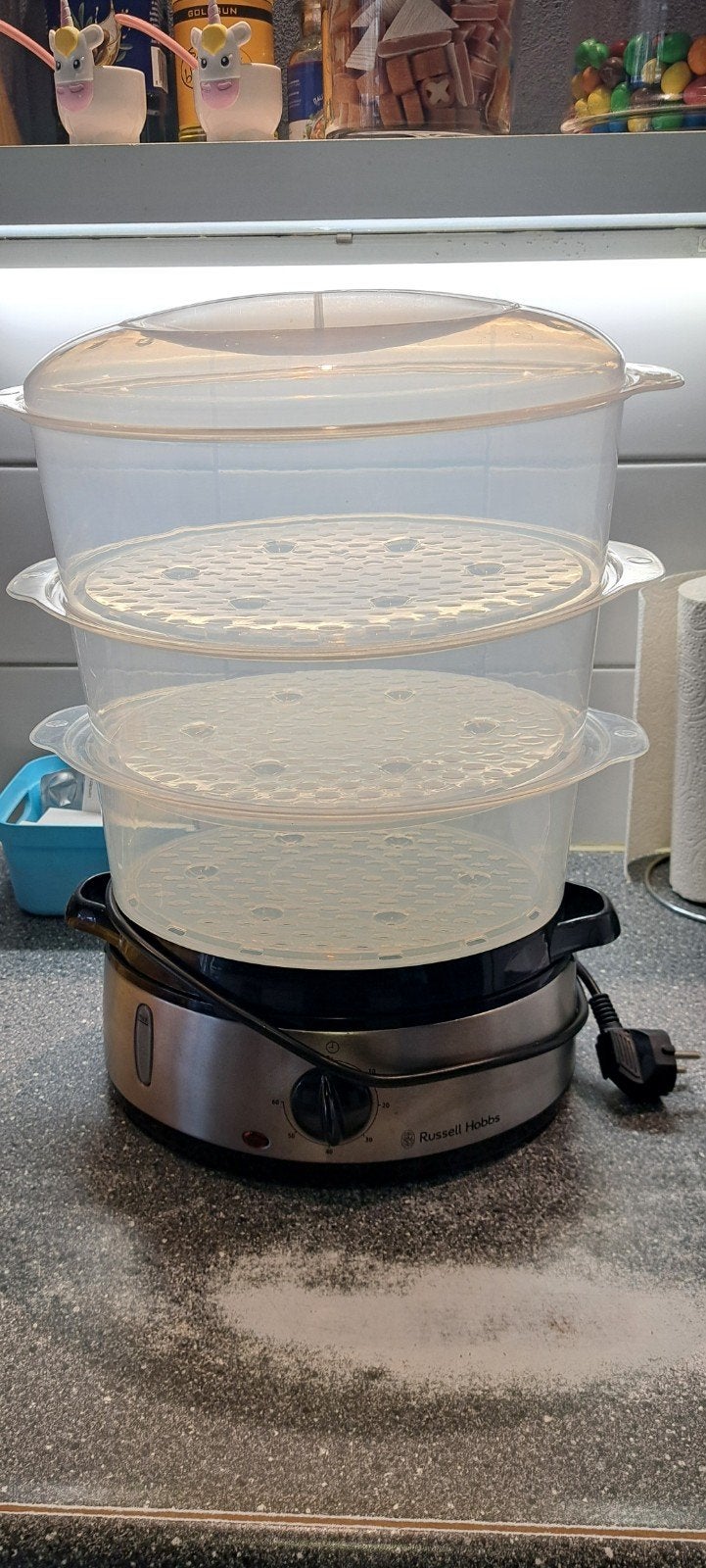 Russell Hobbs Stoomkoker 9L met extra rijstmandje, Ophalen of Verzenden, Gebruikt