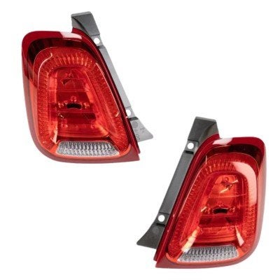 ledachterlichten met  covers carbon look voor Fiat 500, Ophalen