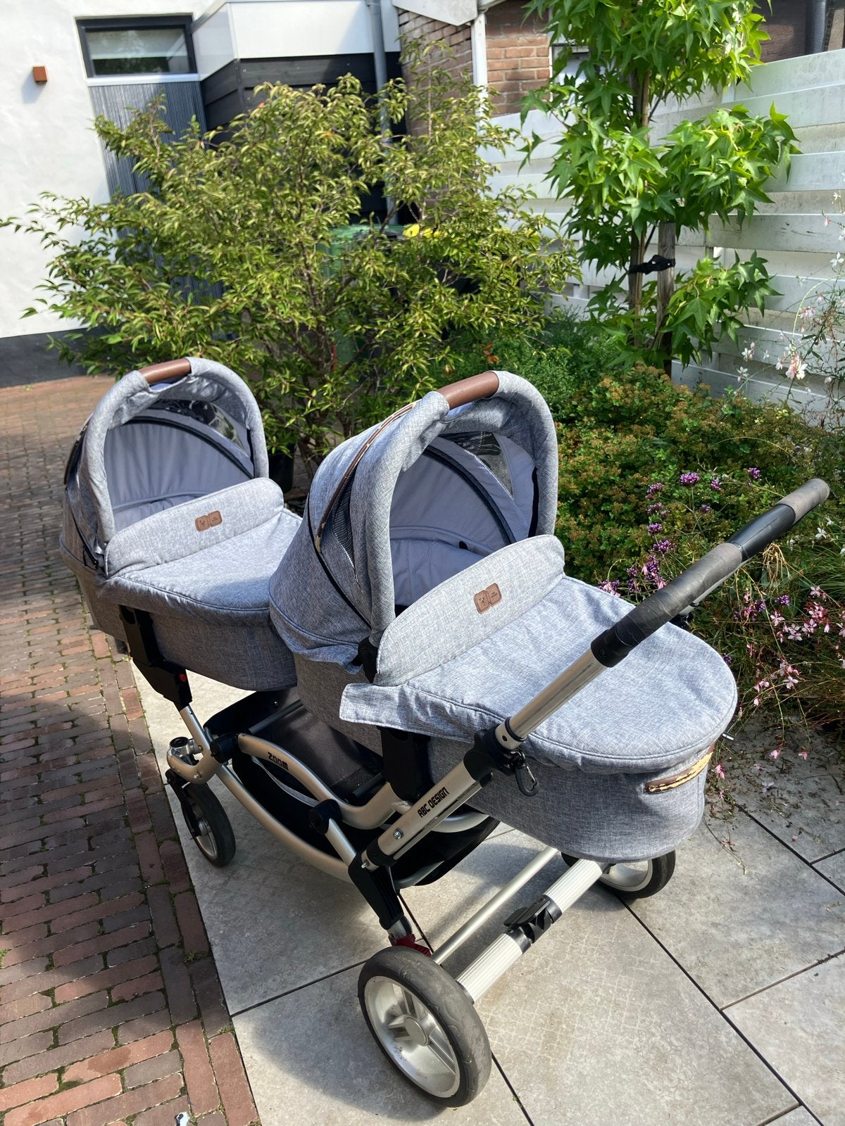 ABC Design Zoom Duowagen met 2 zitjes en 2 reiswiegen, Gebruikt, Duowagen, Combiwagen, Ophalen