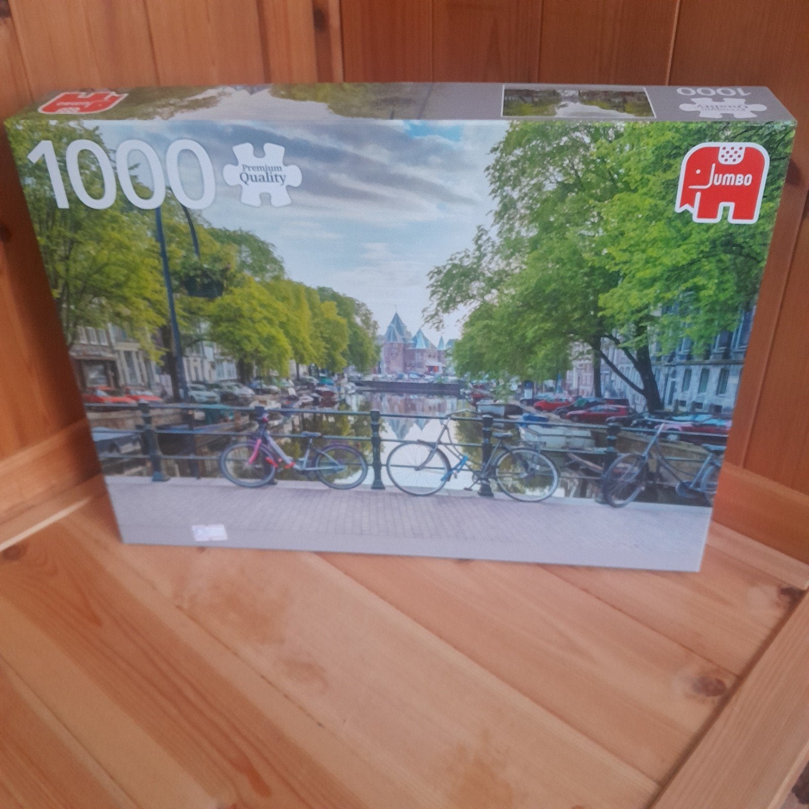 Jumbo Legpuzzel 1000 stukjes - Amsterdam Gracht, Ophalen of Verzenden, 500 t/m 1500 stukjes, Gebruikt, Legpuzzel
