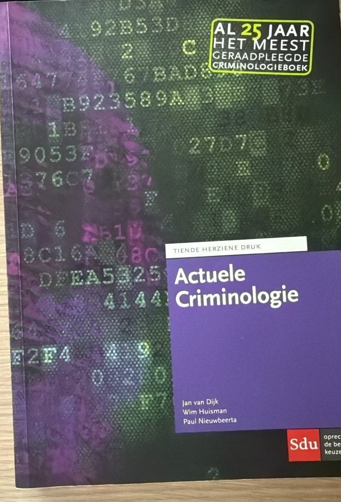 Actuele Criminologie - Tiende Herzien Druk, Zo goed als nieuw, Jan van Dijk, Wim Huisman, Paul Nieuwbeerta, Gamma, HBO