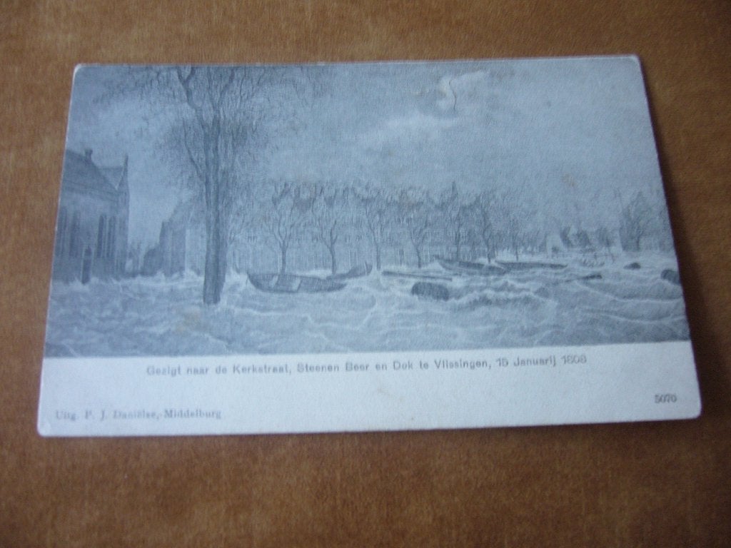 VLISSINGEN  =  GEZIGT NAAR DE KERKSTRAAT , STEENEN BEER, Ophalen of Verzenden, Voor 1920, Gelopen, Zeeland