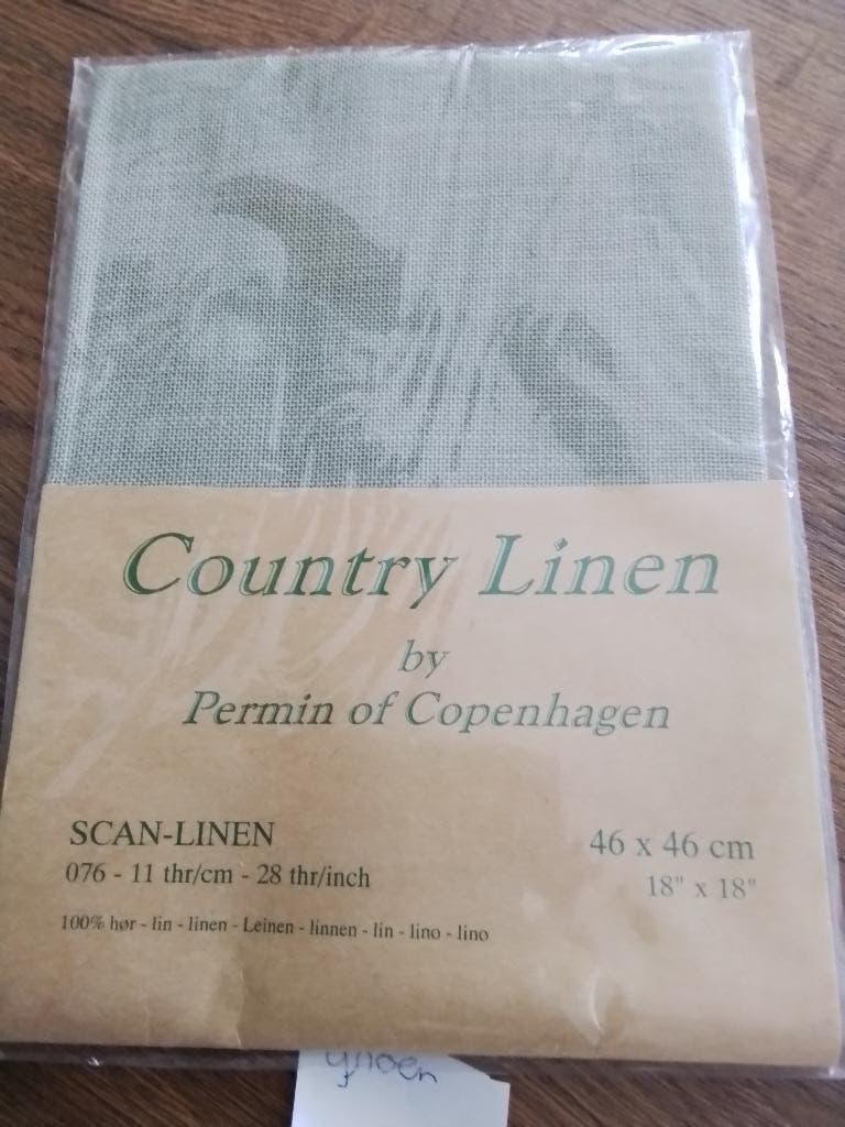 Groen linnen 46 x 46 cm, Ophalen of Verzenden, Zo goed als nieuw, Handborduren, Onderdeel of Toebehoren