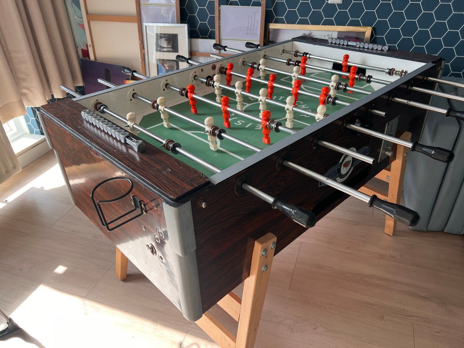 Vintage Deutscher Meister Grande Luxe Tafelvoetbal tafel, Ophalen, Gebruikt