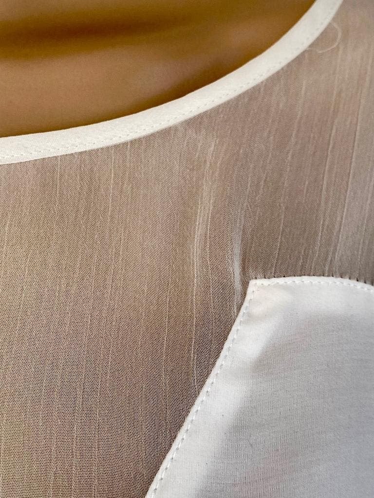K158 Samsoe Samsoe maat 40=M lange blouse top wit, Kleding | Dames, Maat 38/40 (M), Wit, Ophalen of Verzenden, Zo goed als nieuw