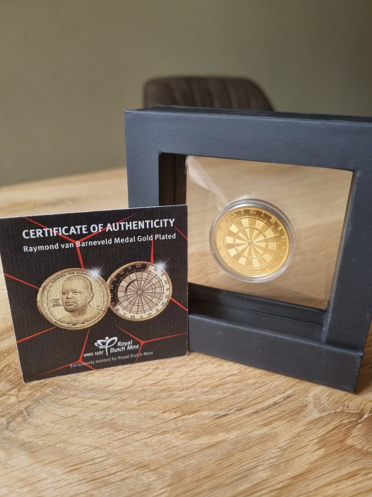 Raymond van Barneveld Verguld (Goud), Postzegels en Munten, Penningen en Medailles, Ophalen of Verzenden, Overige materialen