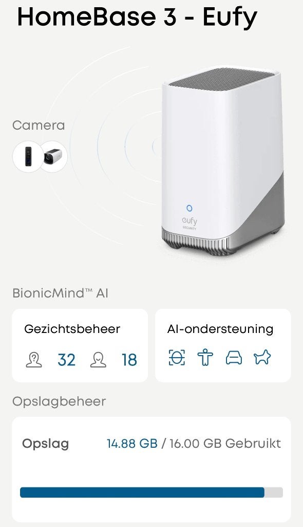 Eufy Homebase 3 + S330 + E340 + Gong, Ophalen of Verzenden, Bewegingsdetectiesensor, Zo goed als nieuw, Draadloos