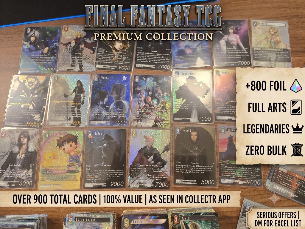 FFTCG MASSIVE FOIL Collection +920 Cards (FullArts, L, R, C), Ophalen, Foil