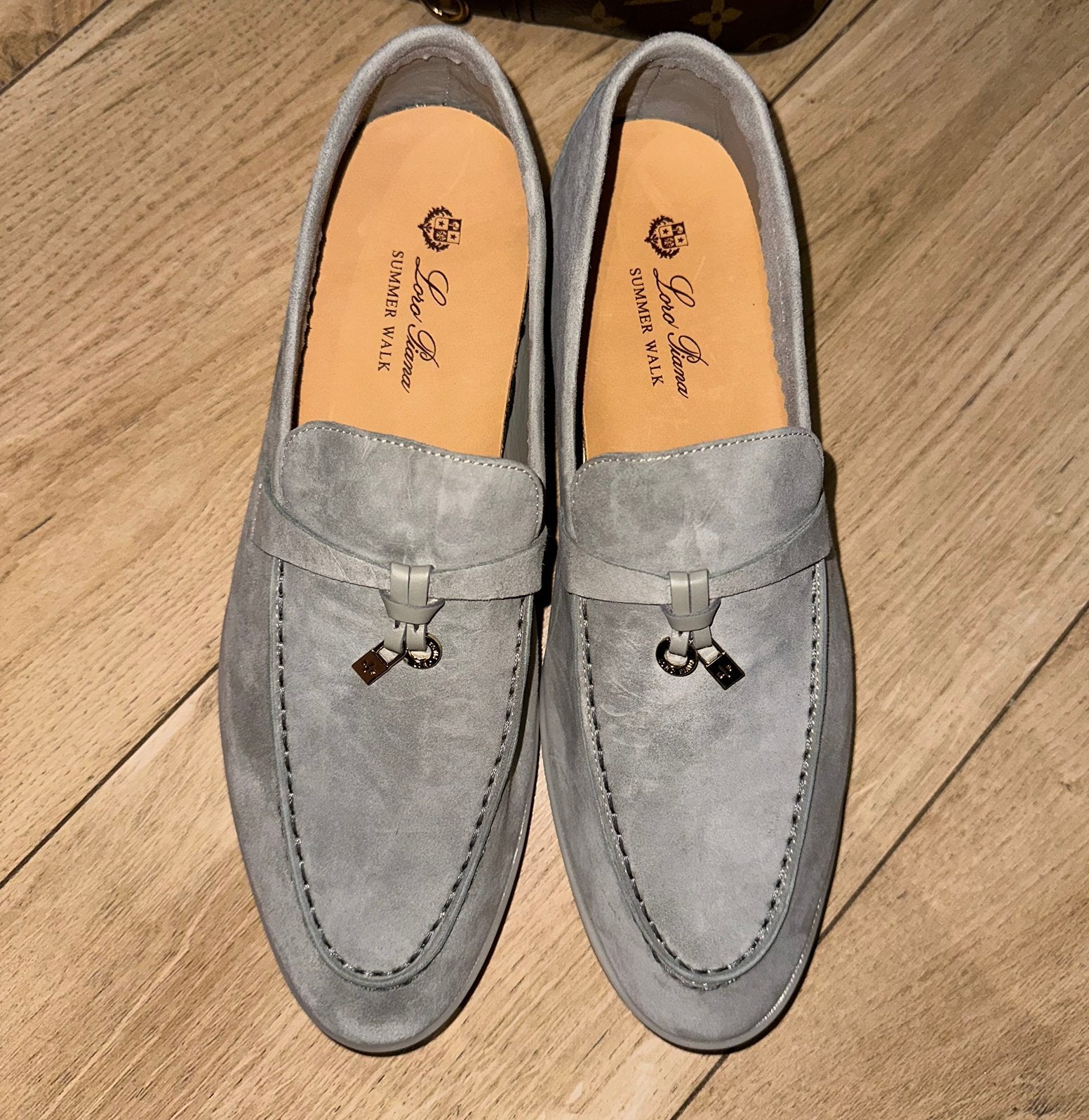 Loro Piana Summer Charms Walk Loafers – Suede Grey maat 41, Loafers, Overige kleuren, Verzenden, Nieuw
