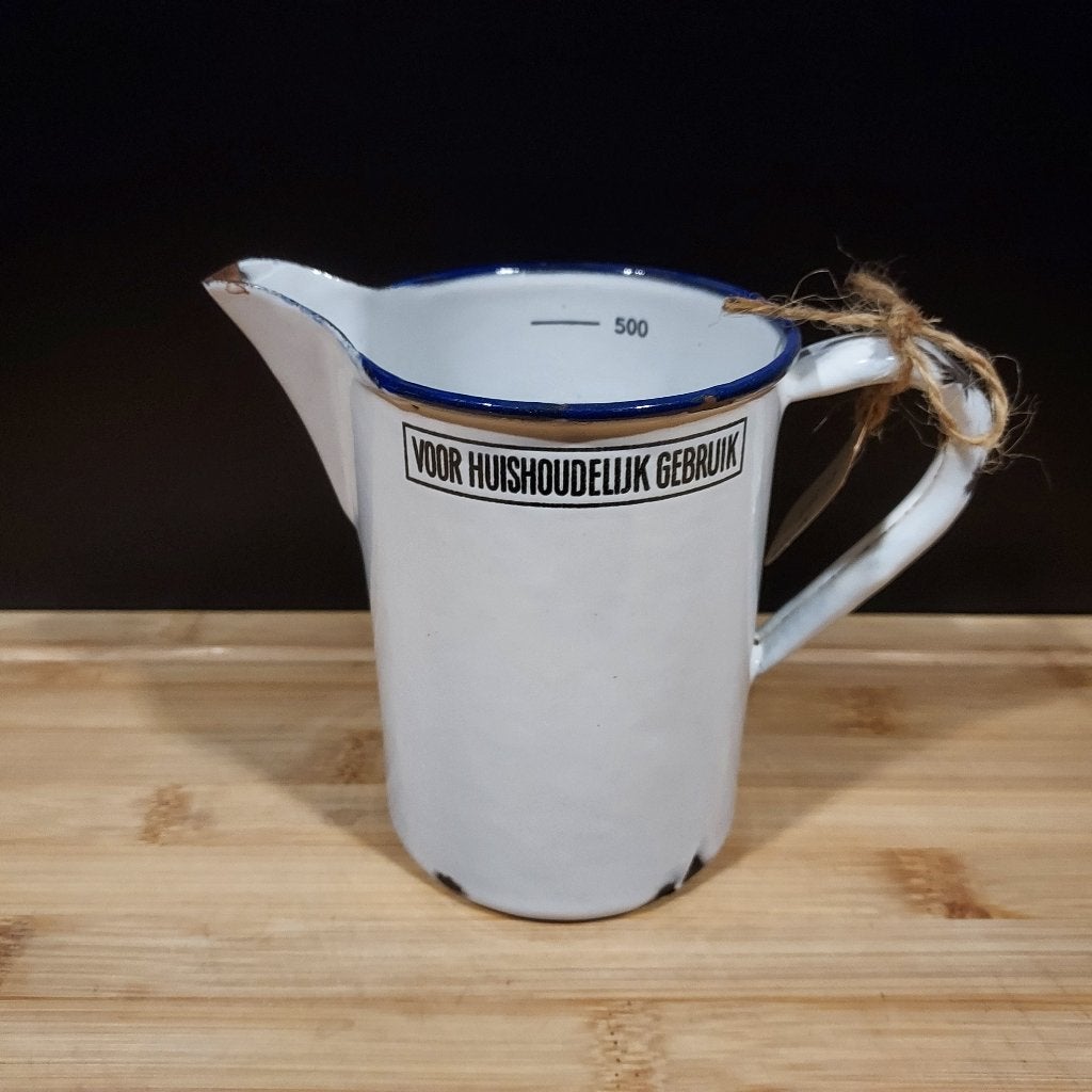 Emaille maatbeker wit 500ml NO 108, Antiek en Kunst, Ophalen of Verzenden