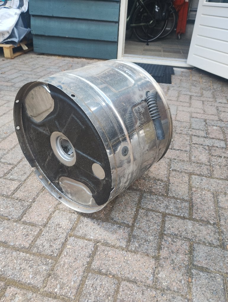 oude rvs wasmachine trommel huis + deksel, Witgoed en Apparatuur, Wasmachines, Ophalen, Minder dan 85 cm, Voorlader, Niet werkend