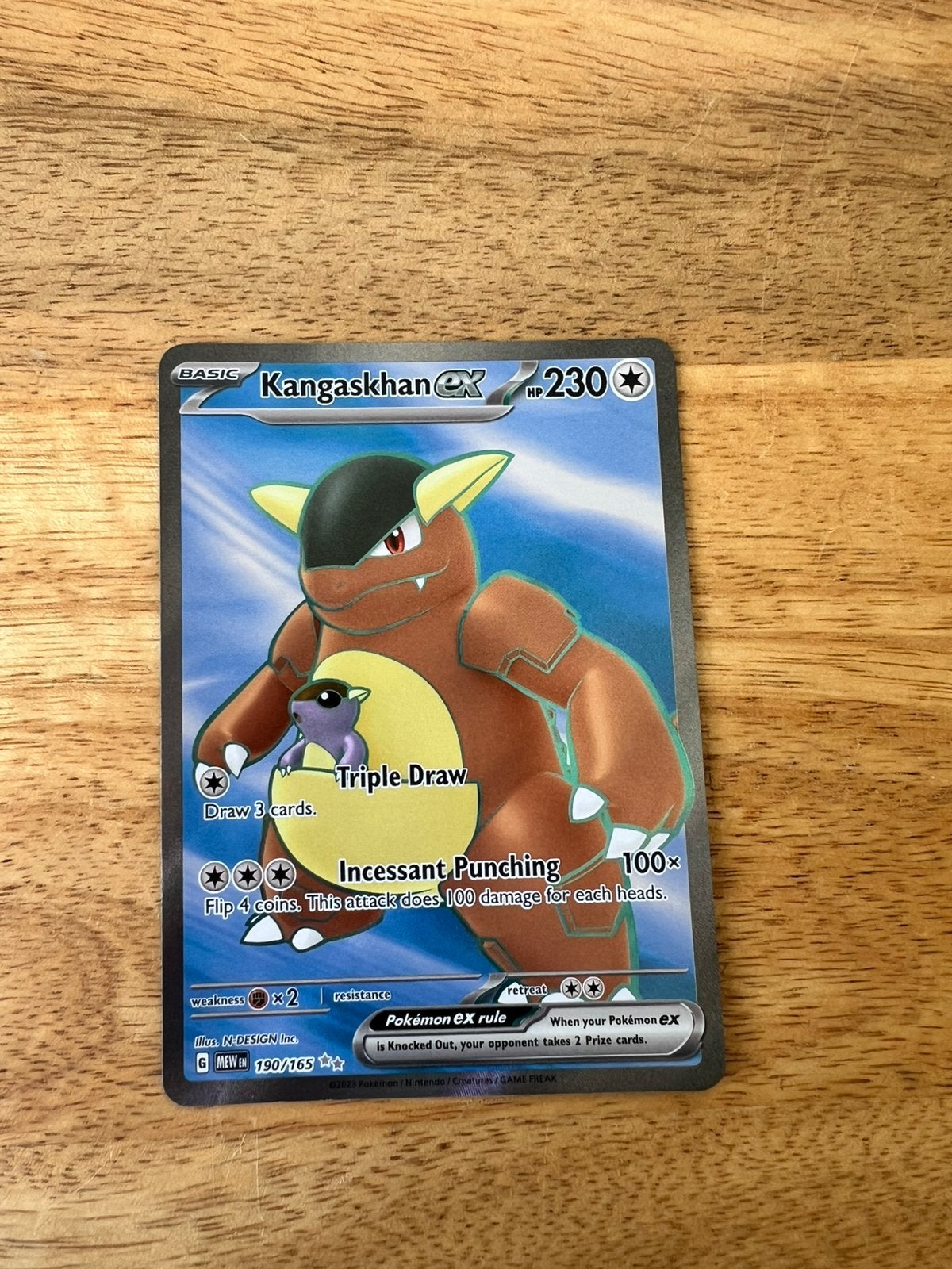Kangaskhan ex (MEW 190) 151, Ophalen of Verzenden, Zo goed als nieuw