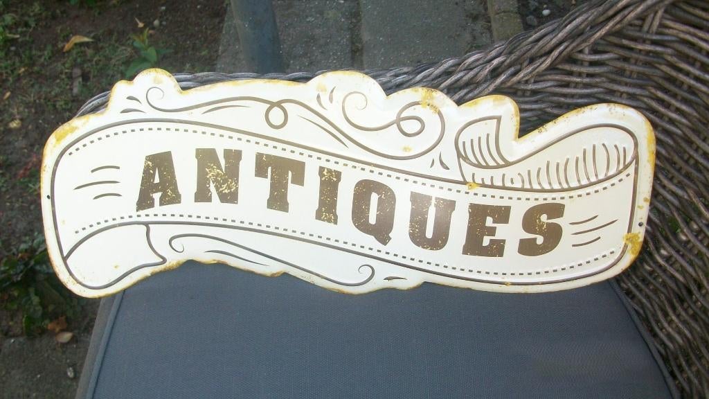 Emaille reclamebord Antiques, Verzamelen, Merken en Reclamevoorwerpen, Ophalen of Verzenden, Zo goed als nieuw, Reclamebord