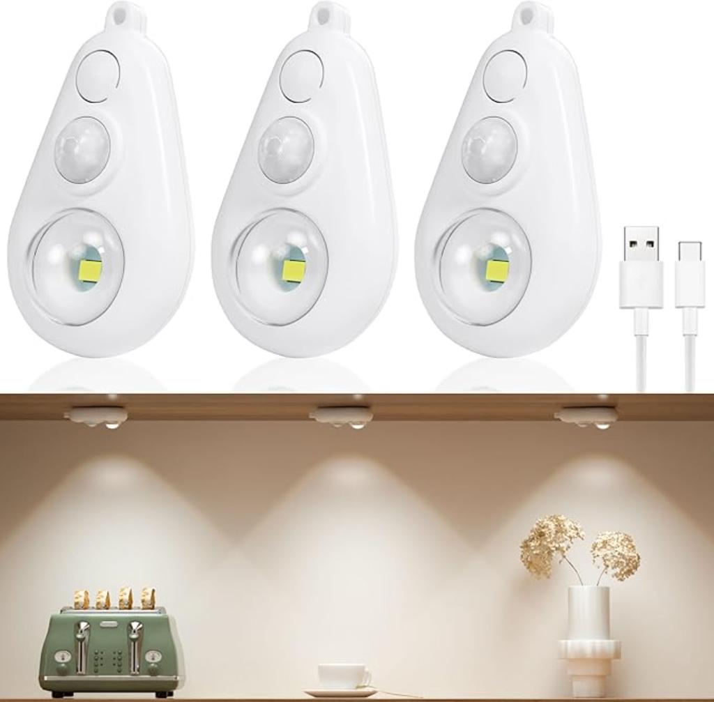 SOAIY Set van 3 dimbare lampen met bewegingsmelder, Overige materialen, XDH Tech, Nieuw, Ophalen of Verzenden