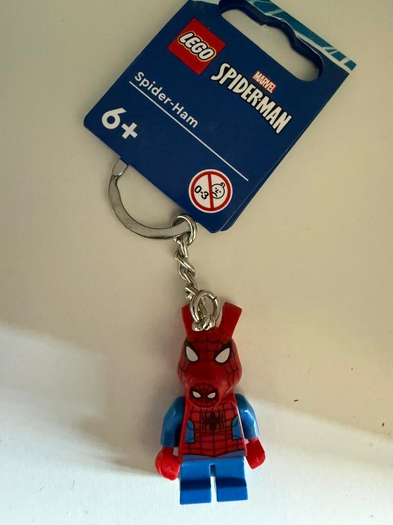 Lego spider ham (spiderman) sleutelhanger, Ophalen of Verzenden, Zo goed als nieuw
