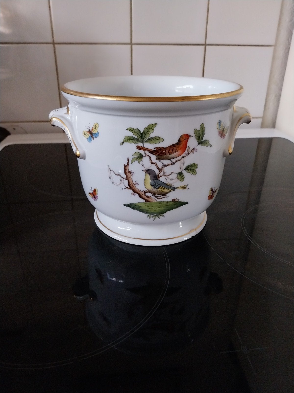 Herend Cachepot Rothschild Bird - Handgeschilderd Porselein, Antiek en Kunst, Ophalen of Verzenden