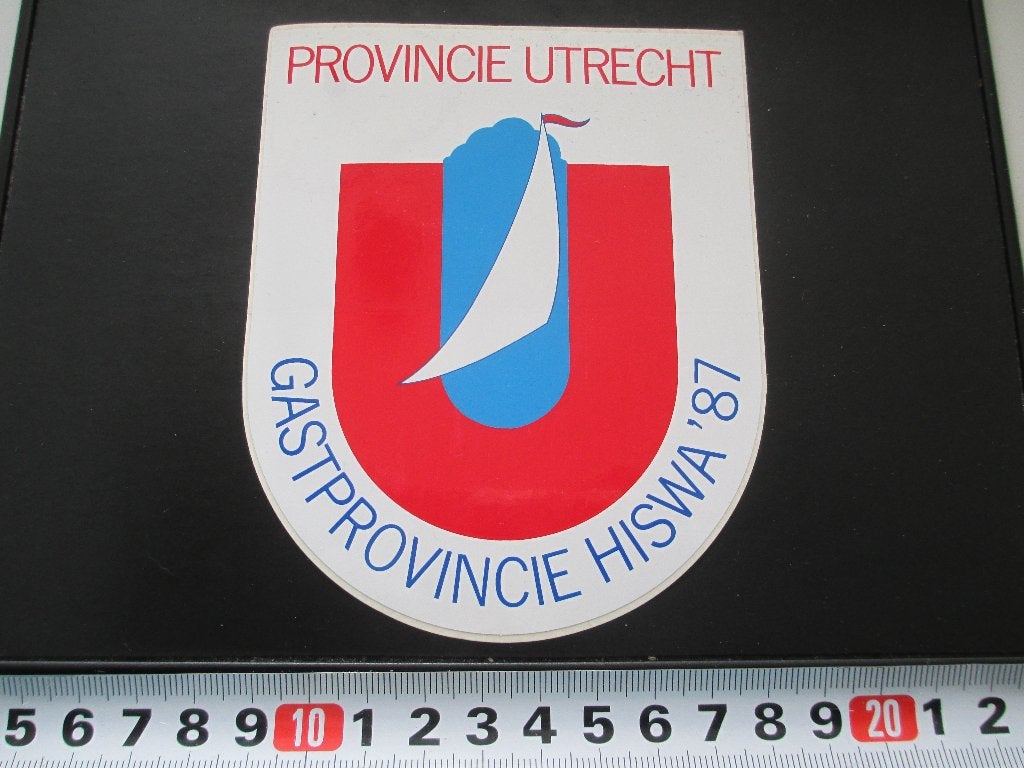 sticker Provincie Utrecht Gastprovincie HISWA 1987 *, Ophalen of Verzenden, Zo goed als nieuw