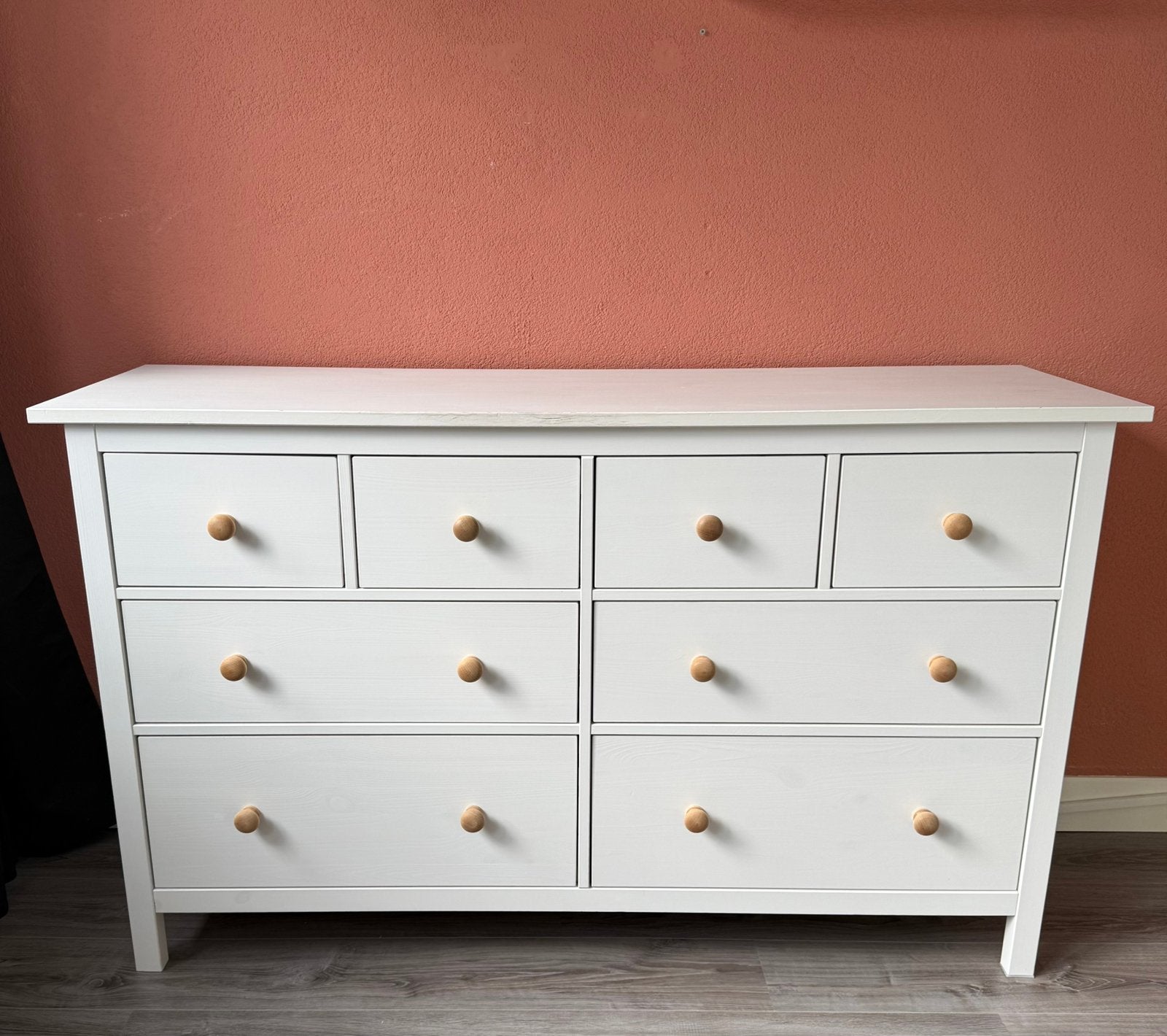 Witte IKEA HEMNES ladekast / commode, Ophalen, 5 laden of meer, 150 tot 200 cm, Zo goed als nieuw