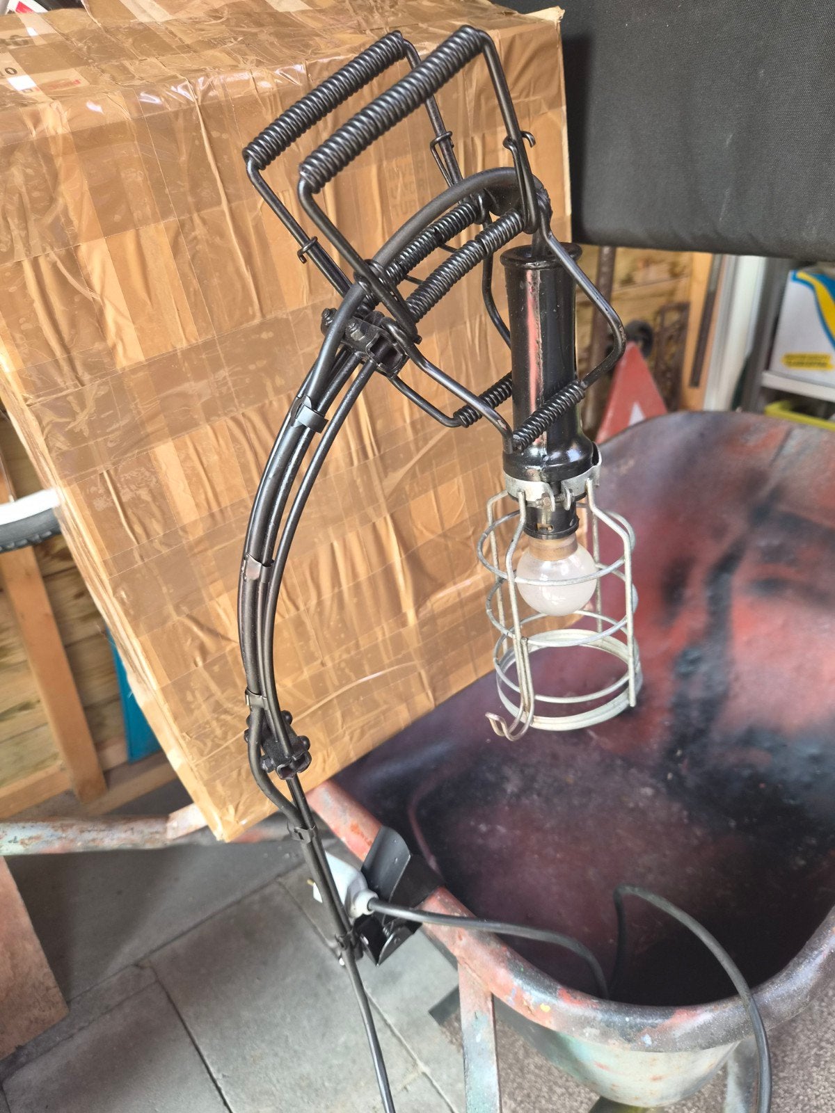 Vintage Werkplaatslamp / Garagelamp, Ophalen of Verzenden