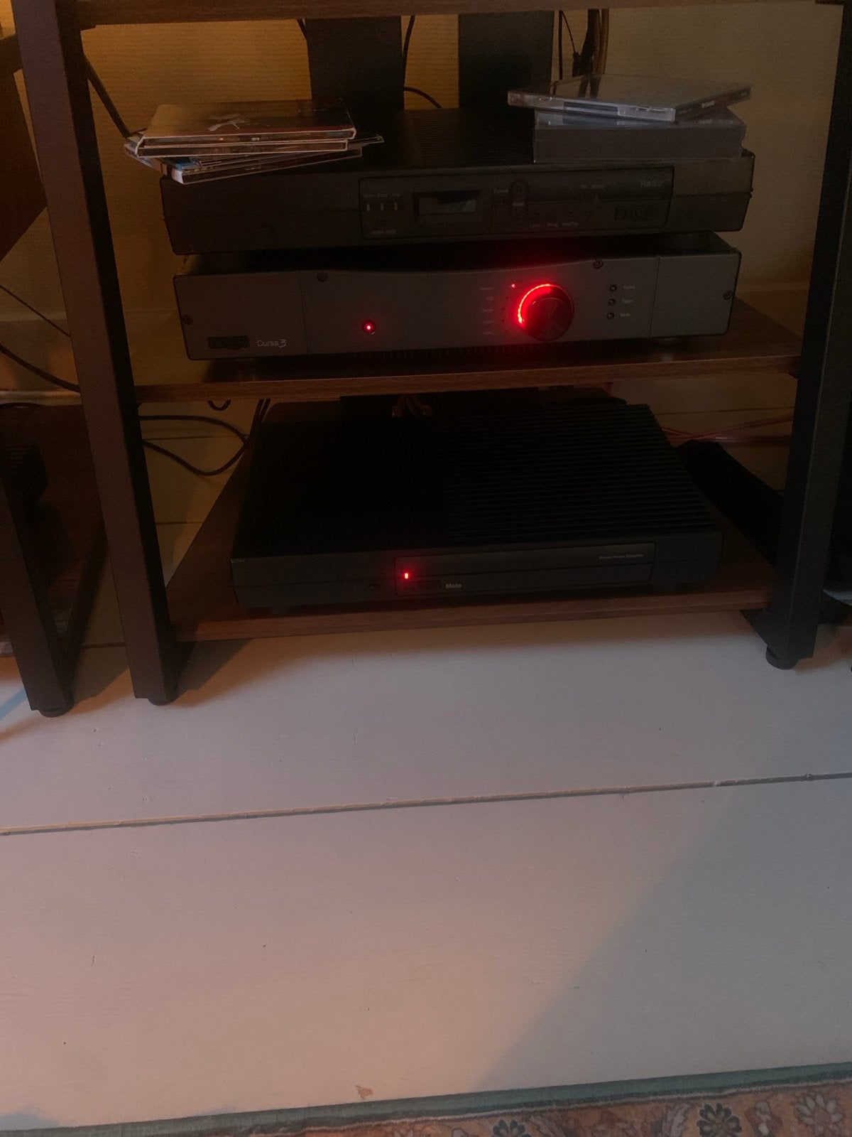 Rega Cursa 3 voorversterker met 2x Rega Maia eindversterkers, Overige merken, Gebruikt, Ophalen of Verzenden, 120 watt of meer