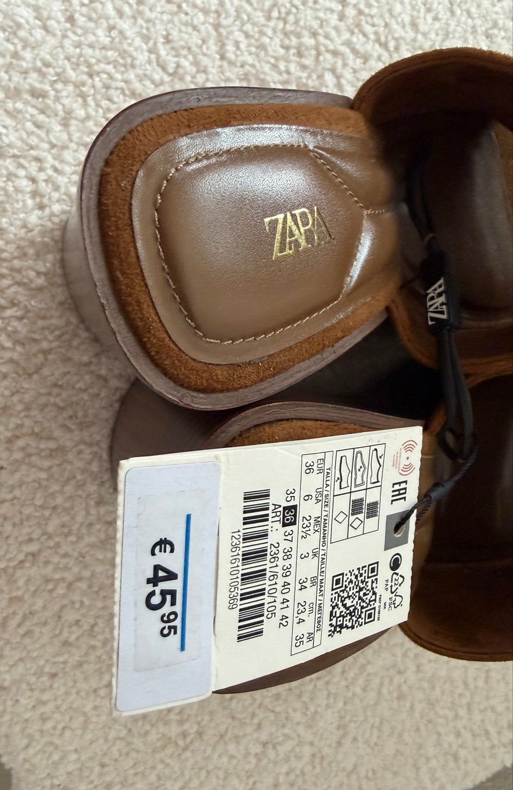 Nieuwe Zara sandalen met tags, maat 36, Kleding | Dames, Ophalen of Verzenden, Nieuw, Bruin, Sandalen of Muiltjes