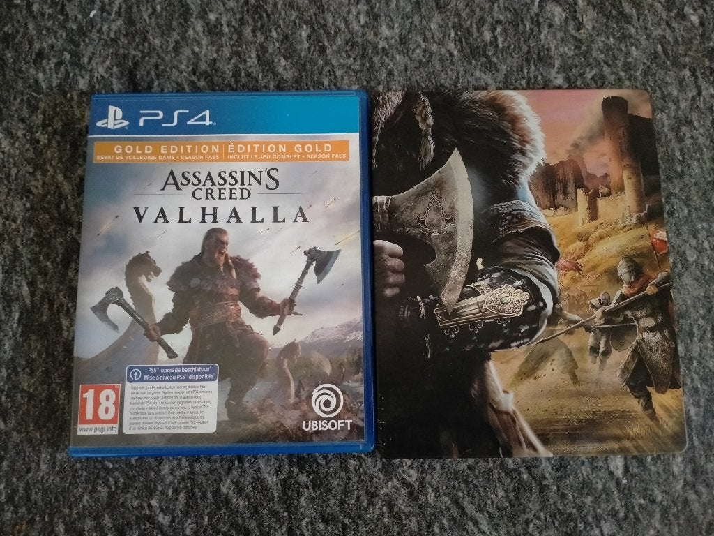 assassin's creed valhalla met steelcase zonder disc ps4, Vanaf 18 jaar, 1 speler, Zo goed als nieuw, Ophalen