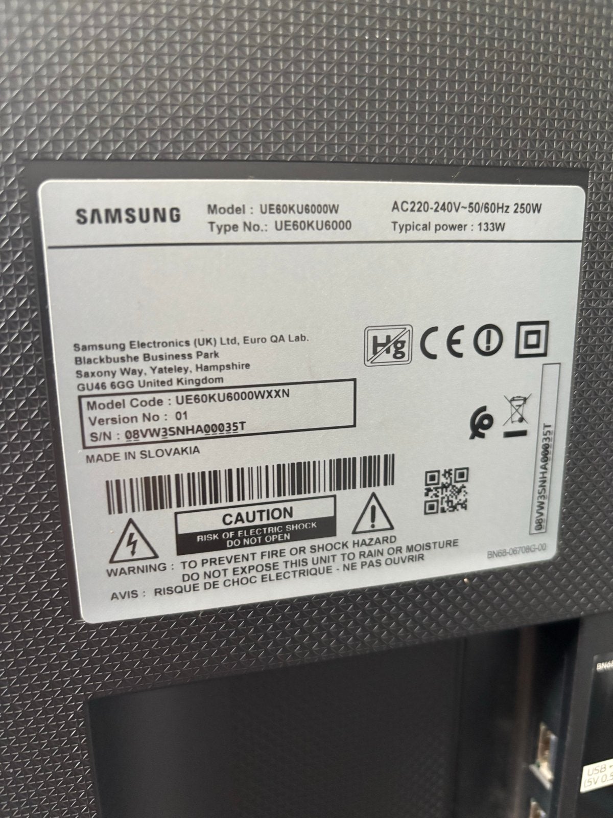 Samsung UE60KU6000 60 inch 4K Smart TV, Audio, Tv en Foto, Ophalen, 50 Hz, Samsung, 100 cm of meer
