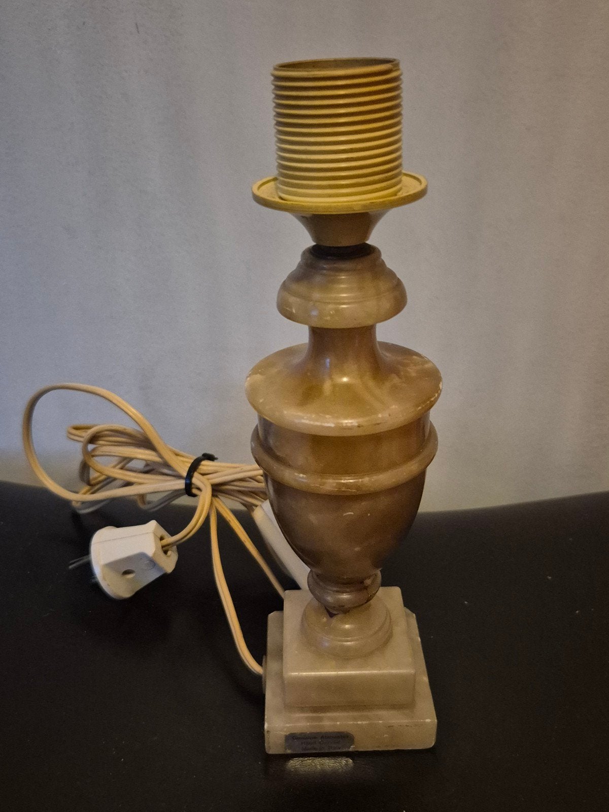 Handgesneden albasten tafellamp - Made in Italy, Ophalen of Verzenden