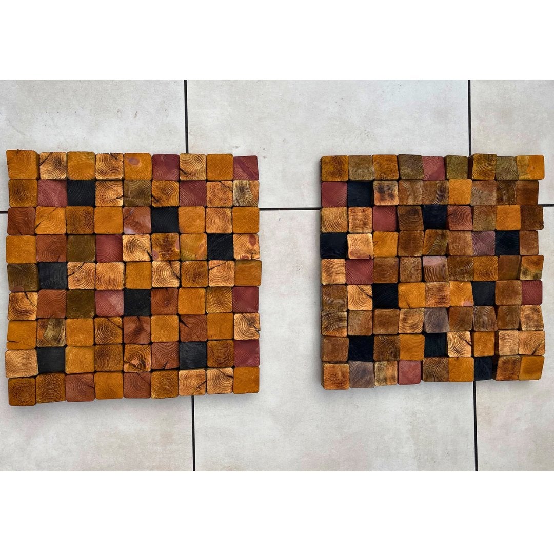 Houten Wanddecoratie - Set van 2, Boeken, Ophalen, Zo goed als nieuw, Overige onderwerpen